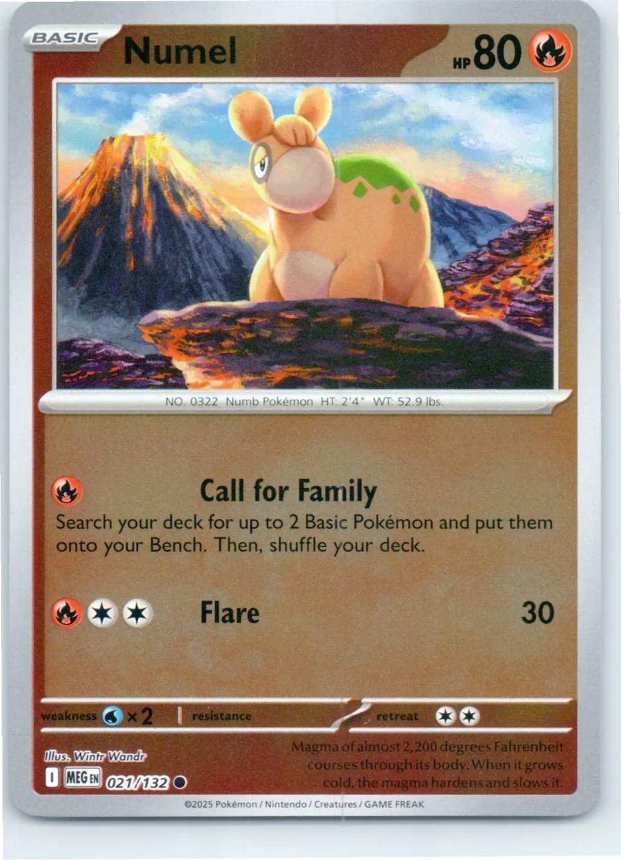 Numel 021/132 front, the actual card for sale