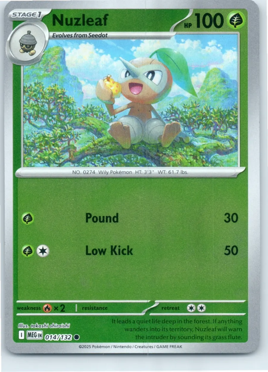 Nuzleaf 014/132 front, the actual card for sale