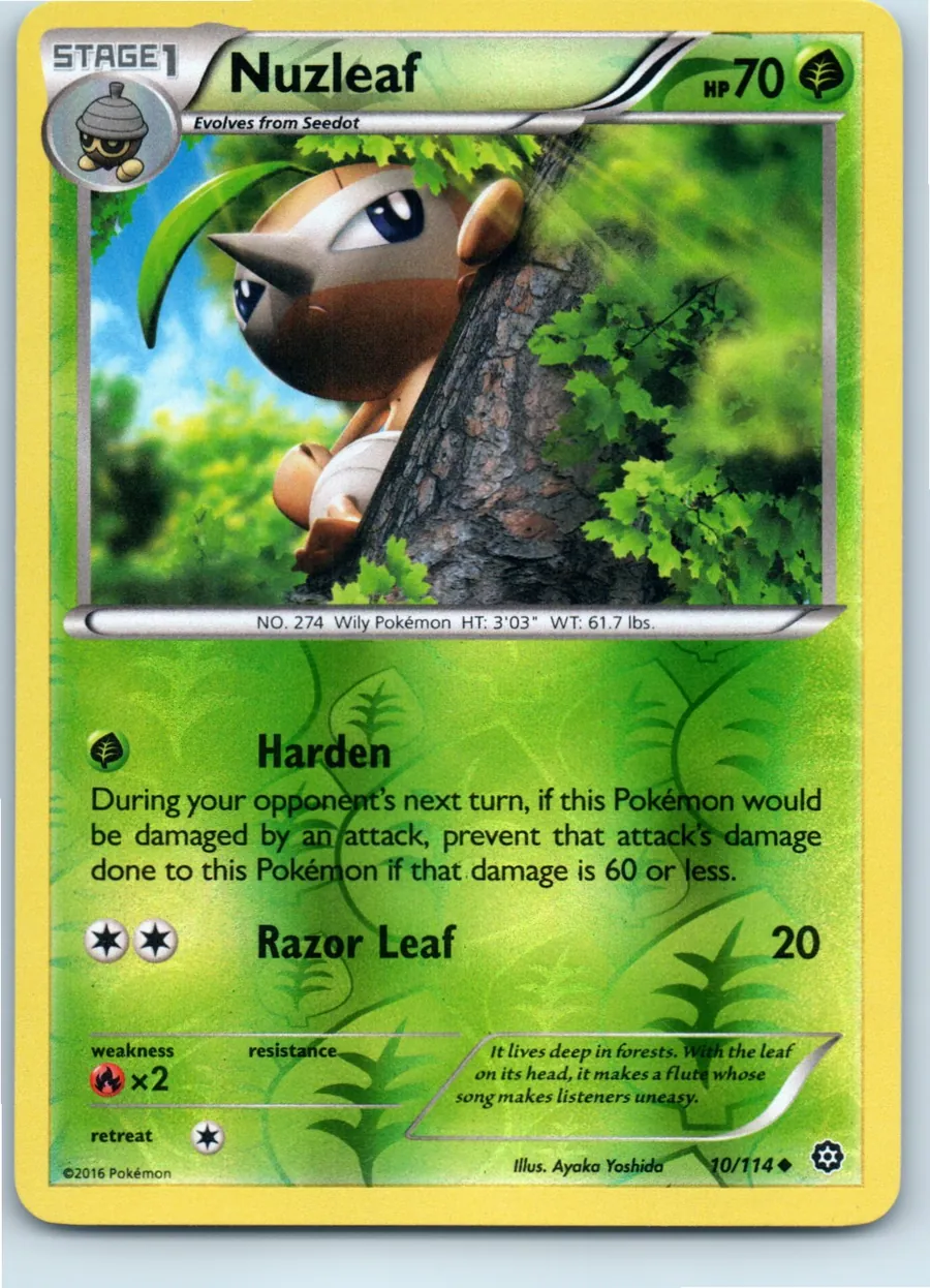 Nuzleaf 10/114 front, the actual card for sale