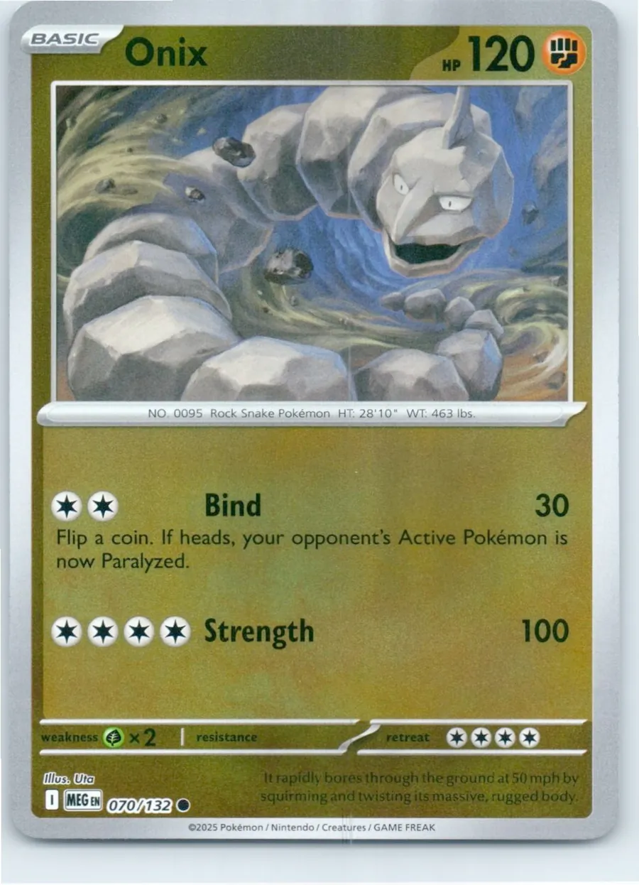 Onix 070/132 front, the actual card for sale