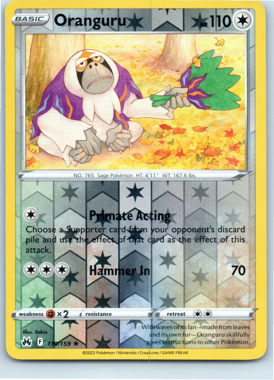 Oranguru 119/159 front, the actual card for sale