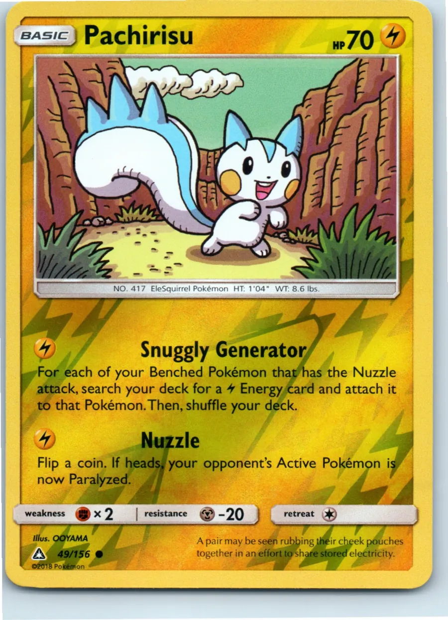 Pachirisu 49/156 front, the actual card for sale