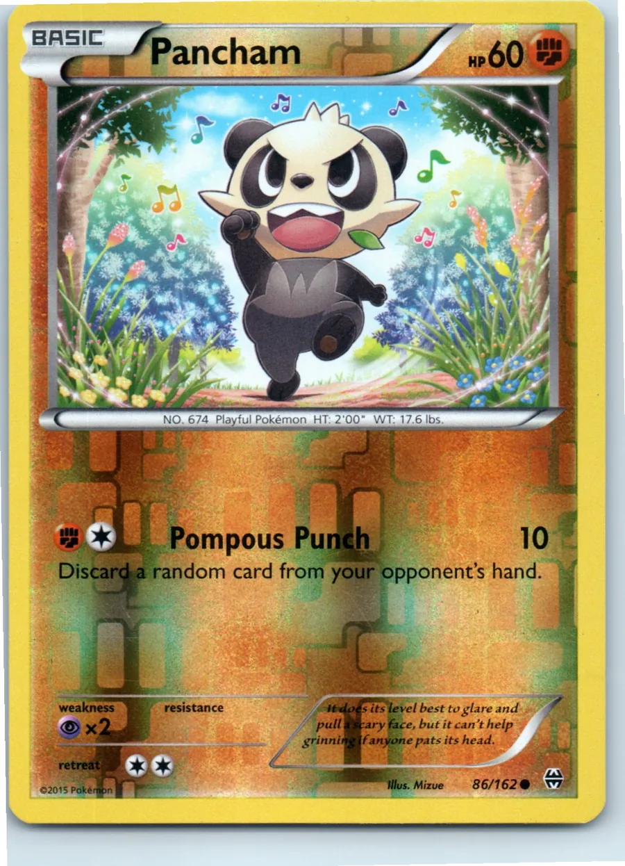 Pancham 86/162 front, the actual card for sale