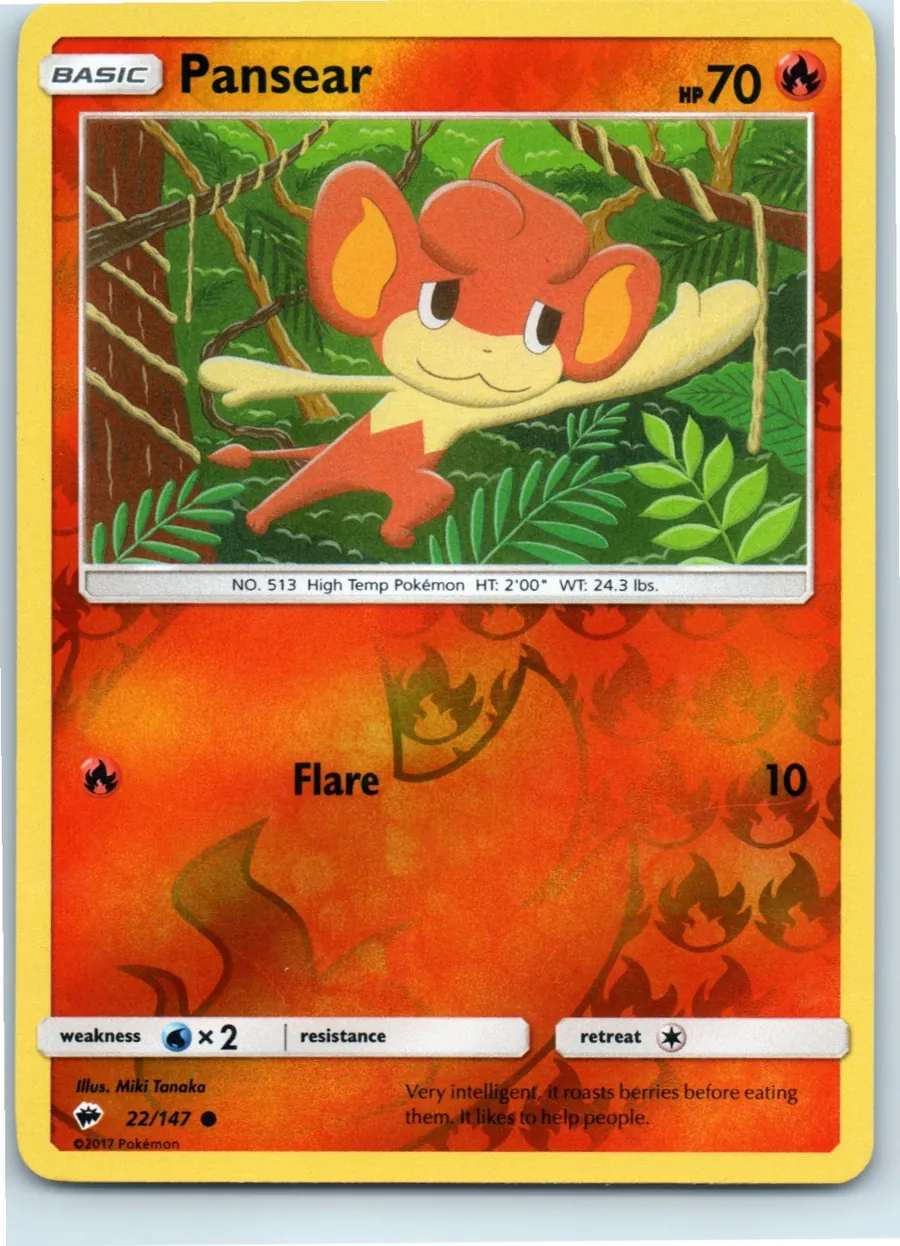 Pansear 22/147 front, the actual card for sale