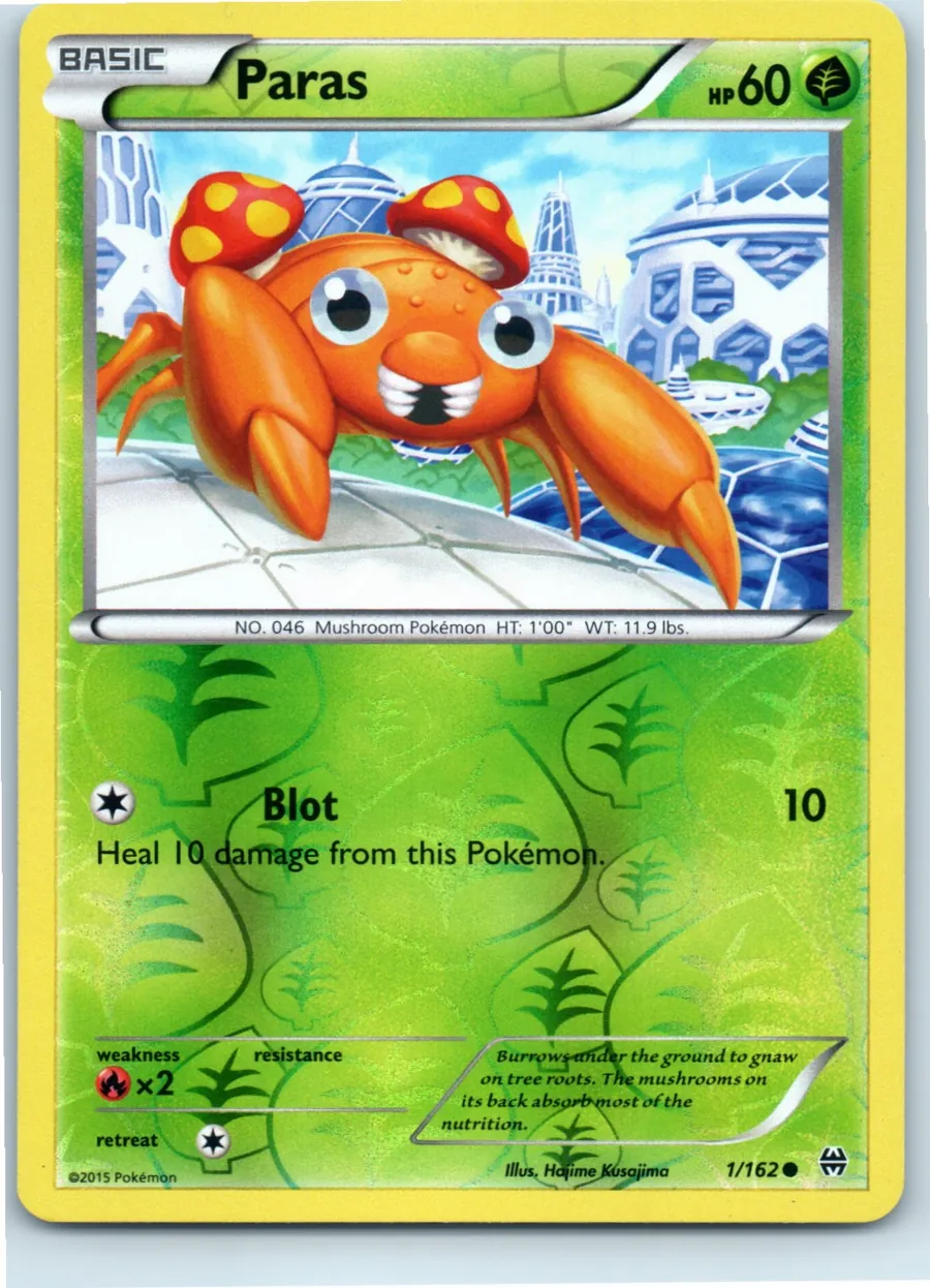 Paras 1/162 front, the actual card for sale