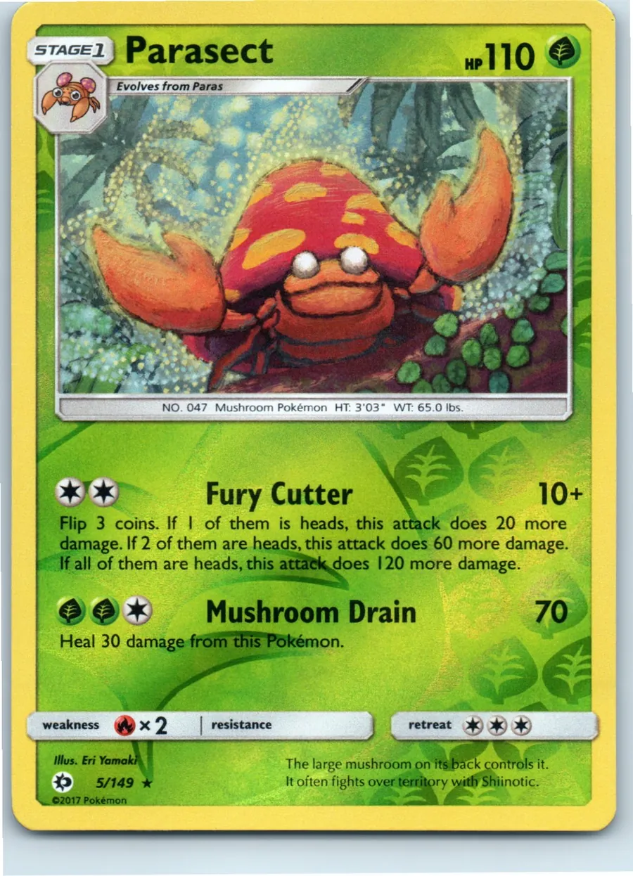 Parasect 5/149 front, the actual card for sale