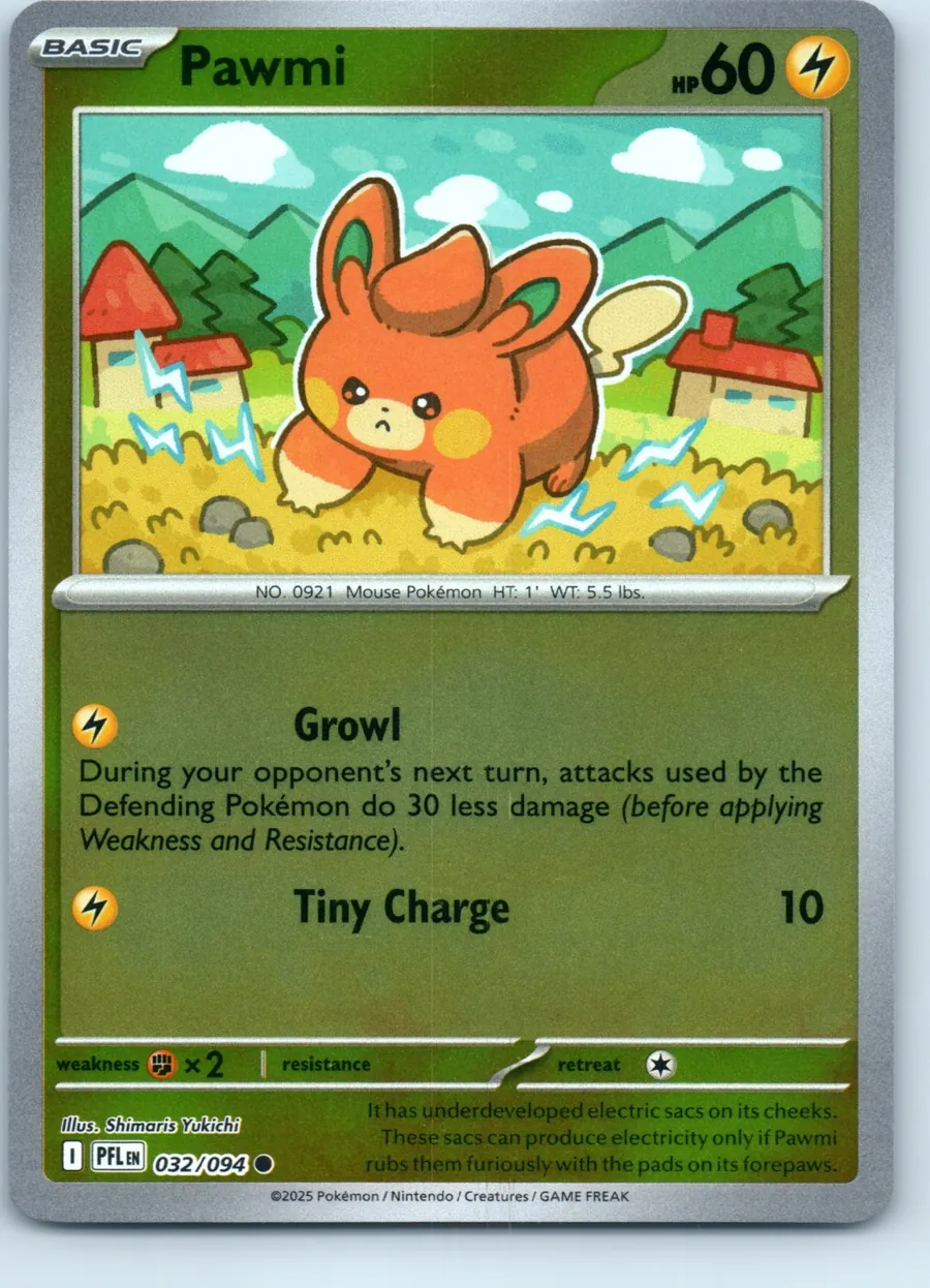 Pawmi 032/094 front, the actual card for sale