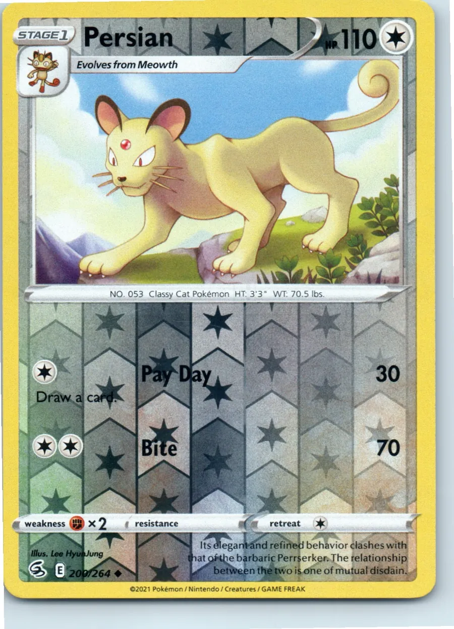 Persian 200/264 front, the actual card for sale