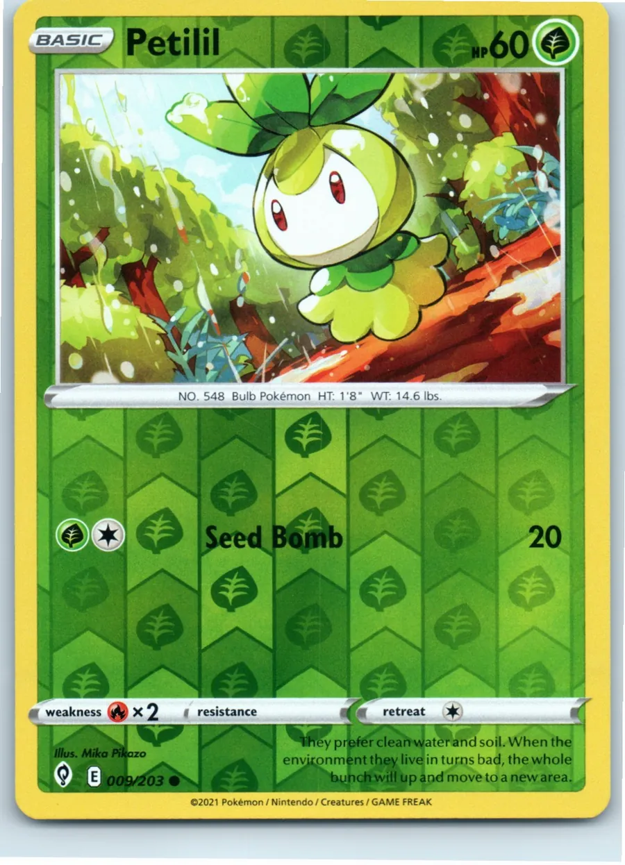 Petilil 009/203 front, the actual card for sale