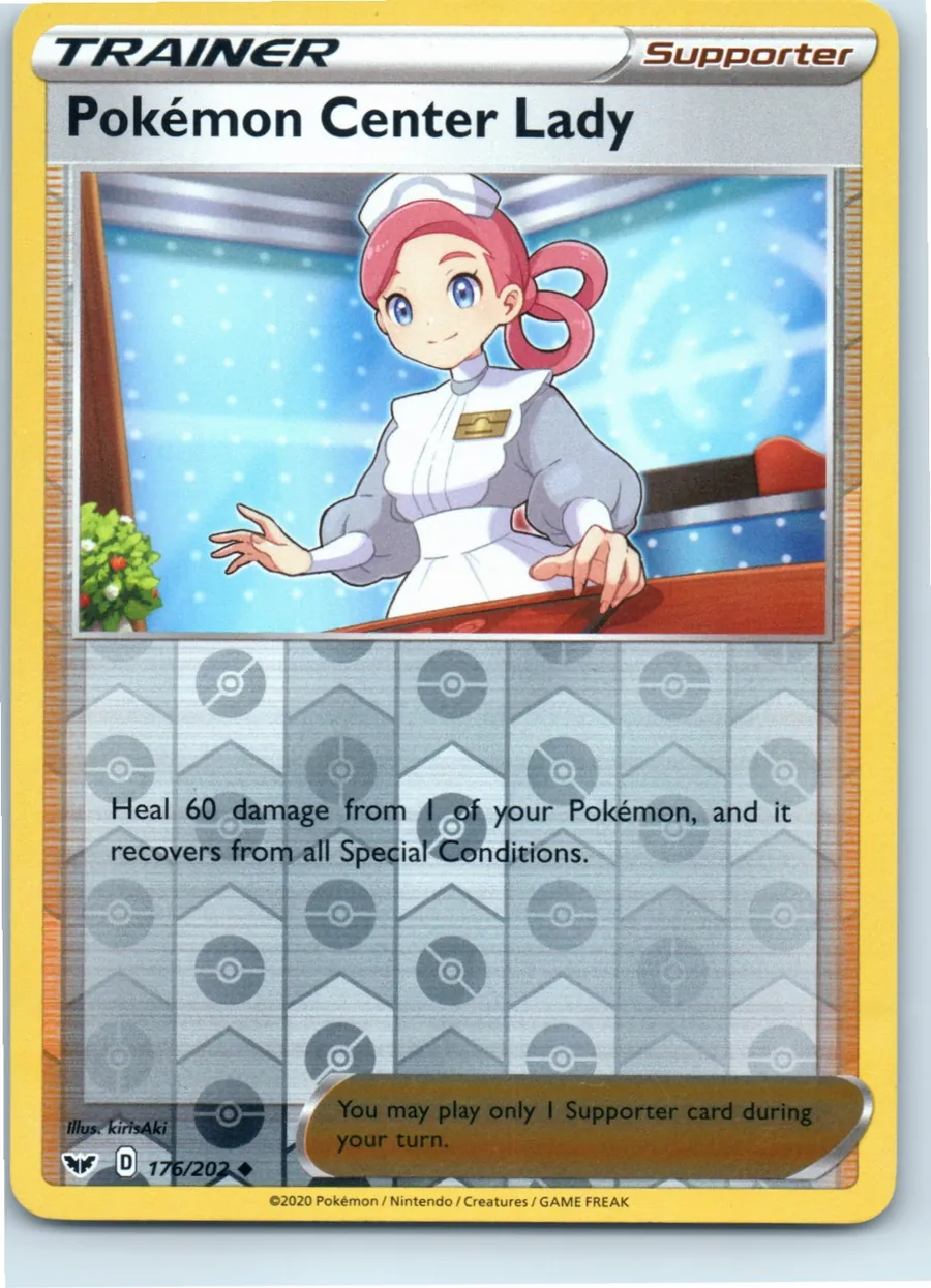 Pokemon Center Lady 176/202 front, the actual card for sale