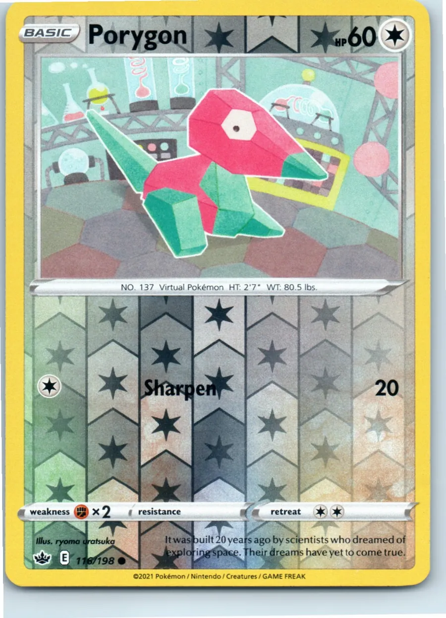 Porygon 116/198 front, the actual card for sale