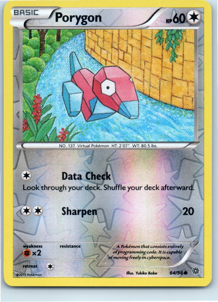 Porygon 64/98 front, the actual card for sale