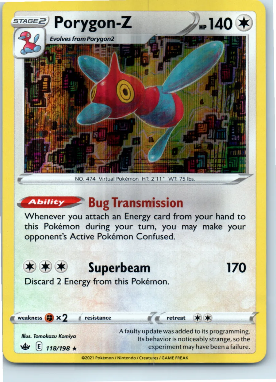 Porygon-Z 118/198 front, the actual card for sale