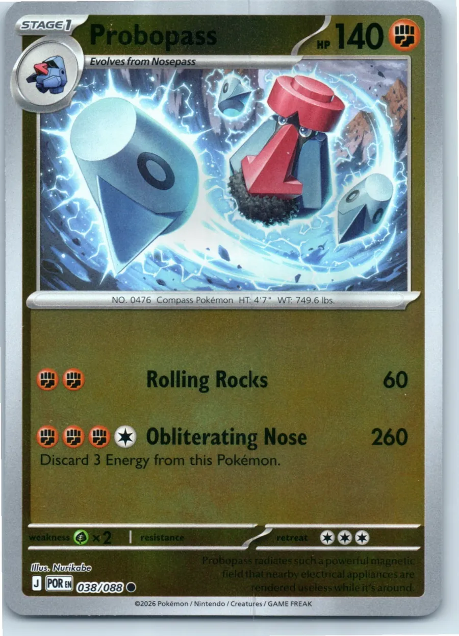Probopass 038/088 front, the actual card for sale