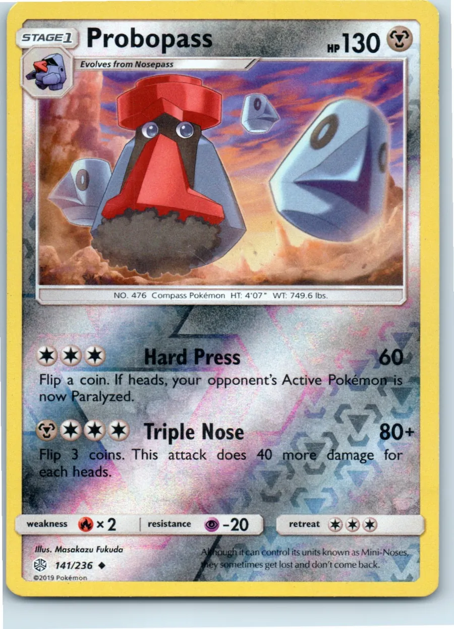 Probopass 141/236 front, the actual card for sale