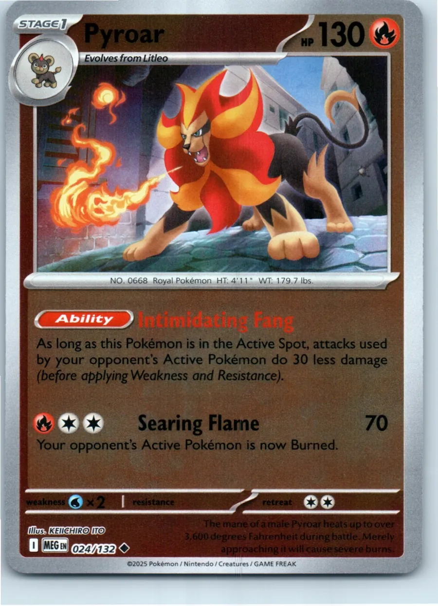 Pyroar 024/132 front, the actual card for sale