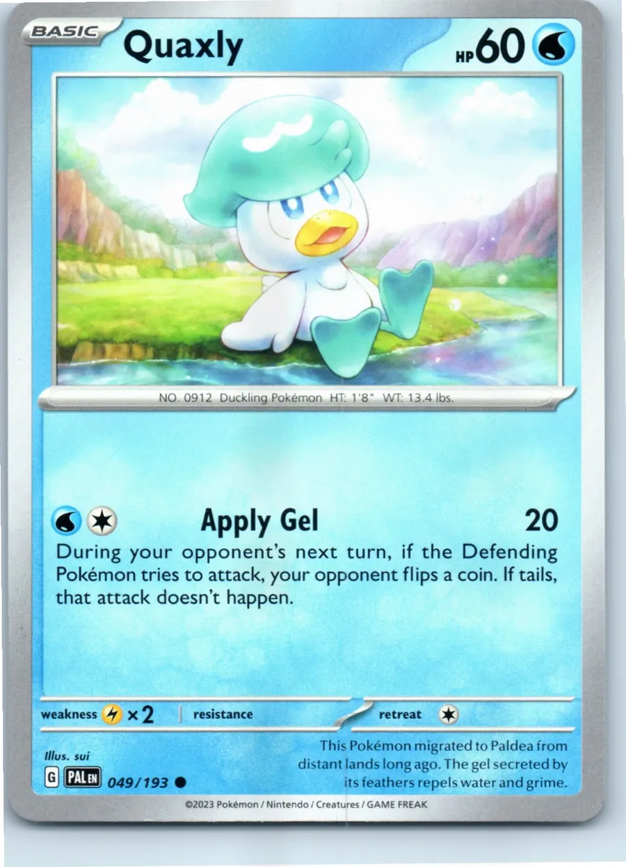 Quaxly 049/193 front, the actual card for sale