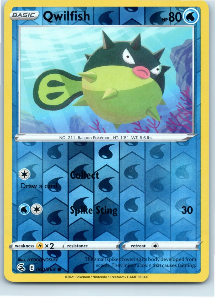 Qwilfish 060/264 front, the actual card for sale