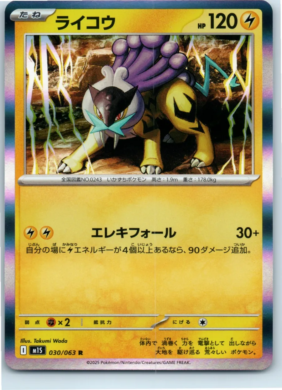 Raikou 030/063 front, the actual card for sale