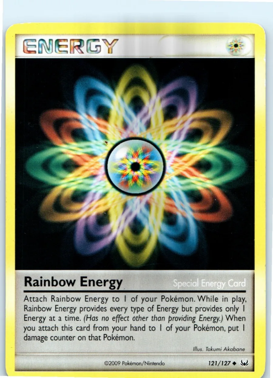 Rainbow Energy 121/127 front, the actual card for sale