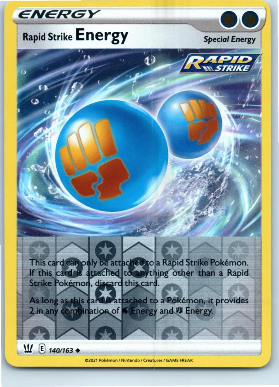 Rapid Strike Energy 140/163 front, the actual card for sale
