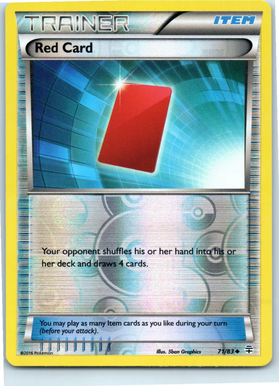 Red Card 71/83 front, the actual card for sale