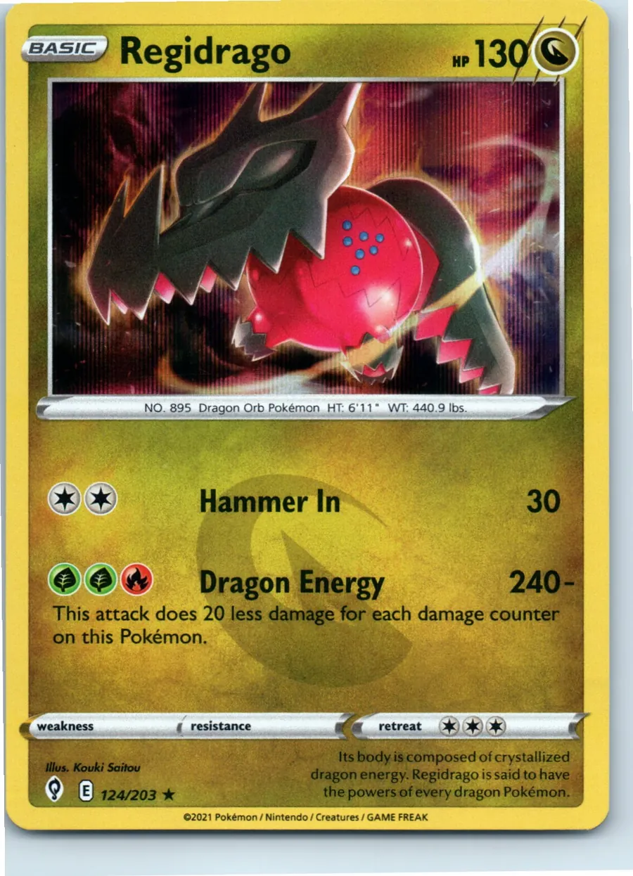 Regidrago 124/203 front, the actual card for sale