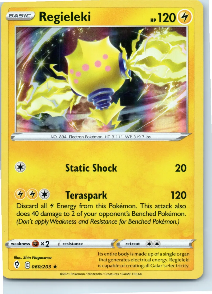 Regieleki 060/203 front, the actual card for sale