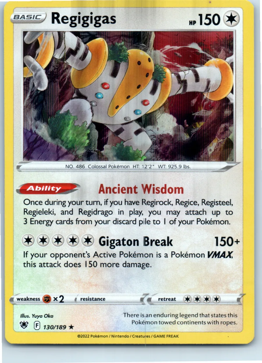 Regigigas 130/189 front, the actual card for sale