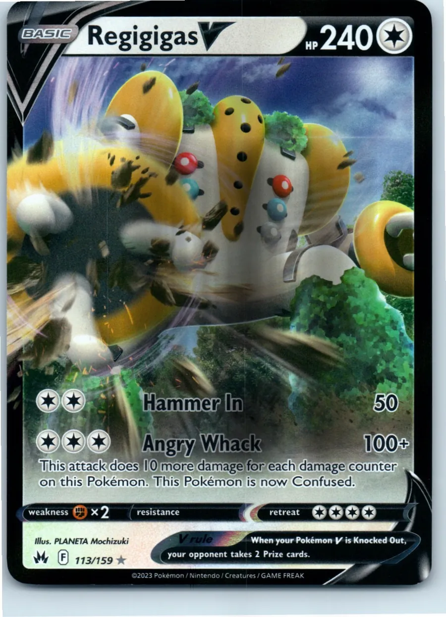 Regigigas V 113/159 front, the actual card for sale