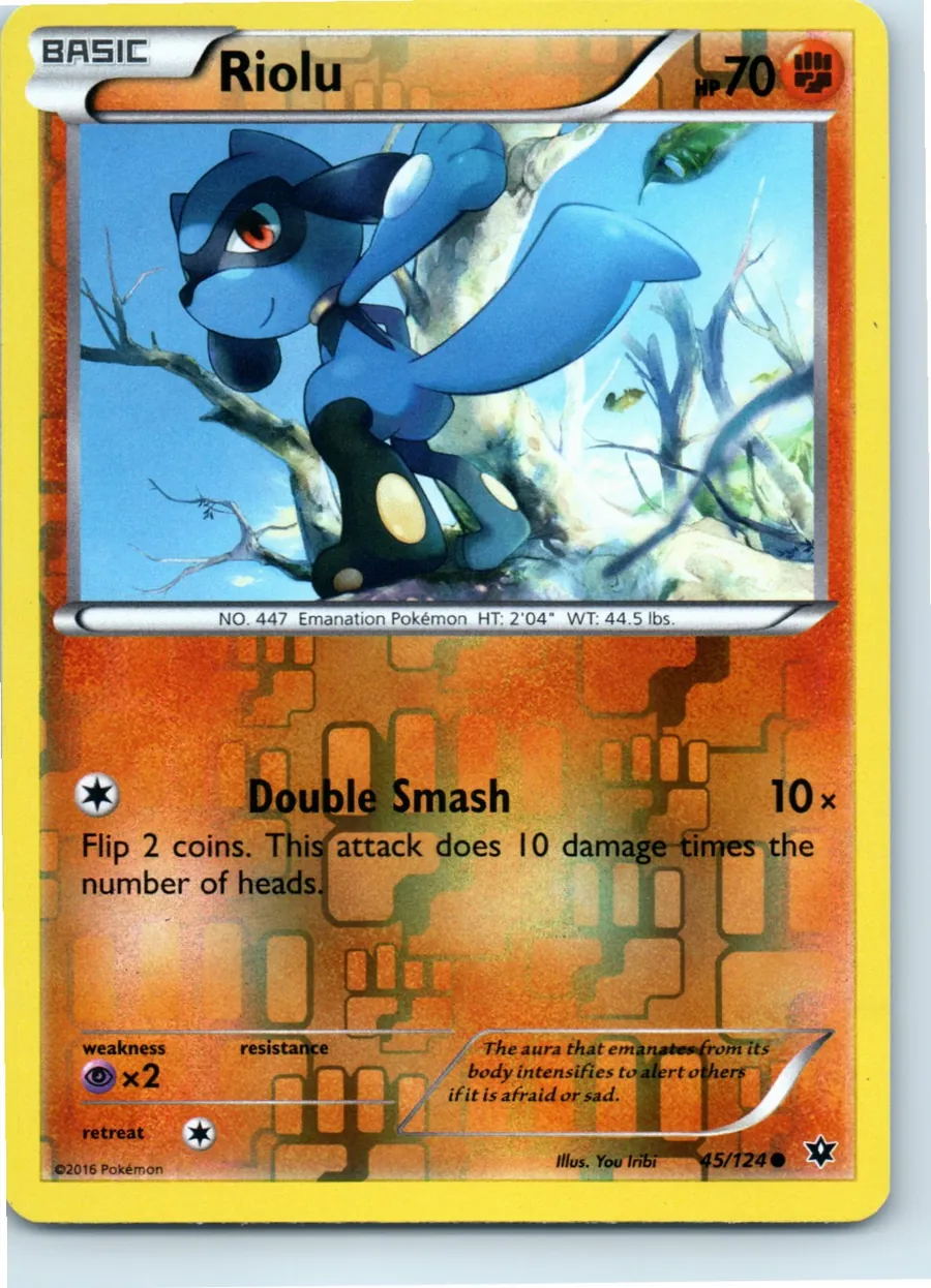 Riolu 45/124 front, the actual card for sale