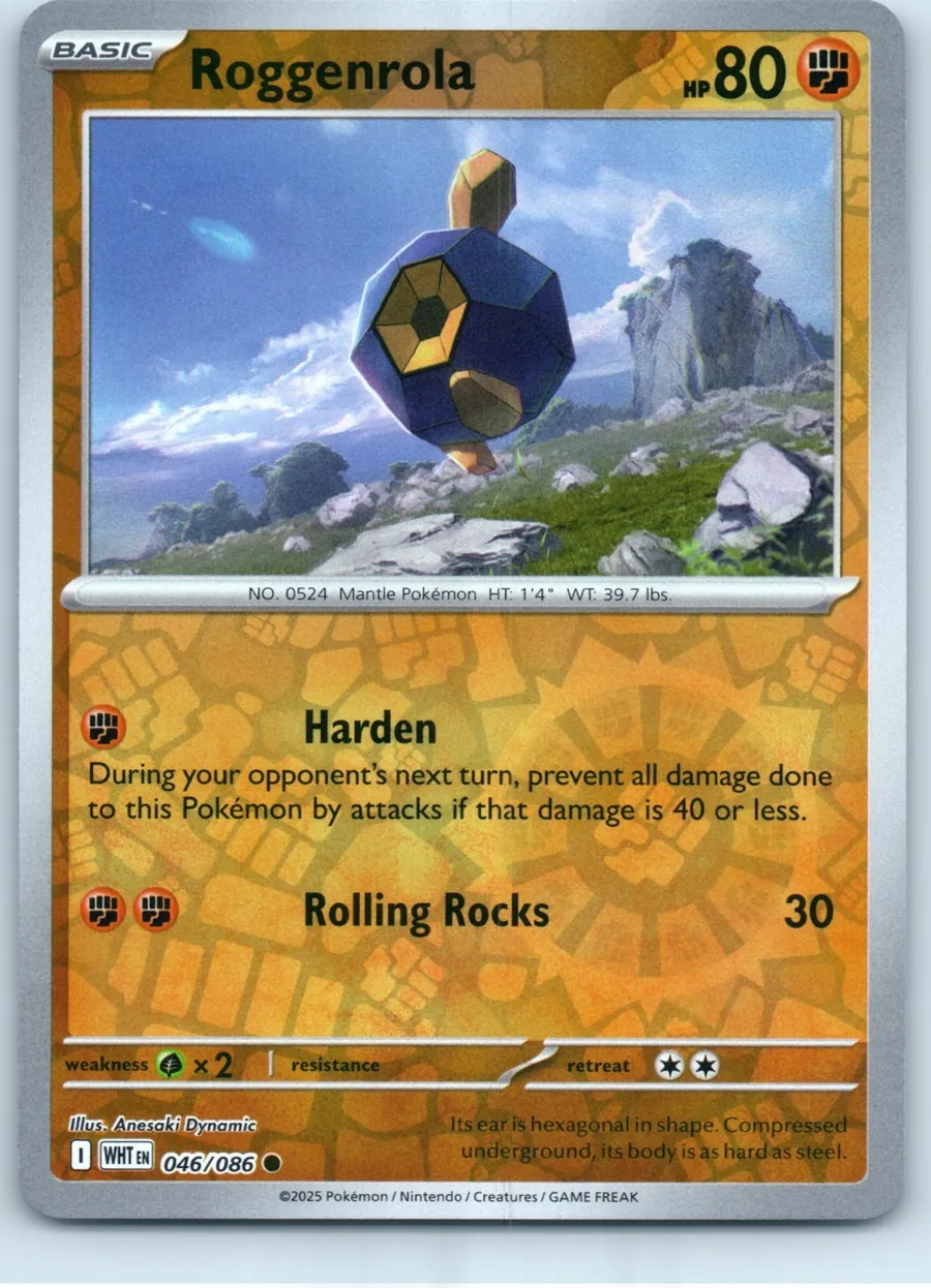 Roggenrola 046/086 front, the actual card for sale