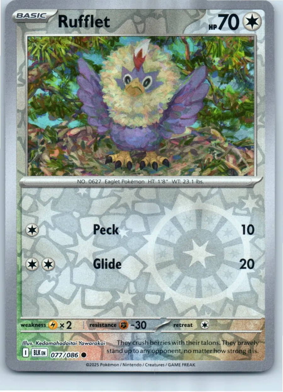 Rufflet 077/086 front, the actual card for sale