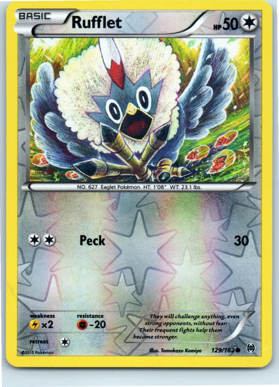 Rufflet 129/162 front, the actual card for sale