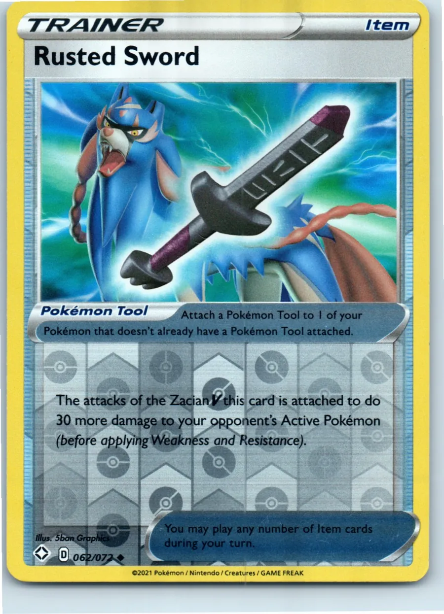 Rusted Sword 062/072 front, the actual card for sale