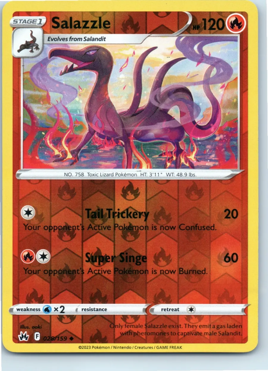 Salazzle 028/159 front, the actual card for sale