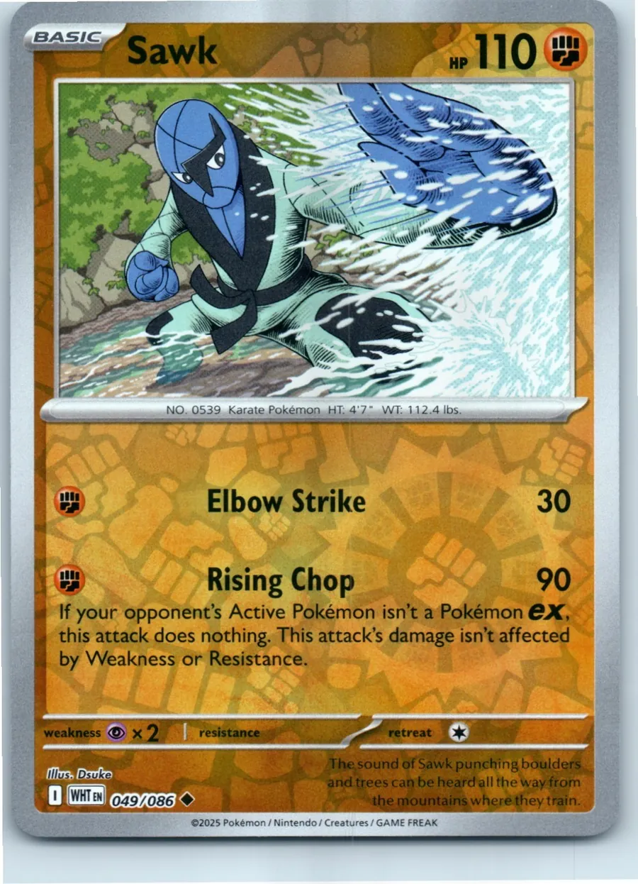 Sawk 049/086 front, the actual card for sale
