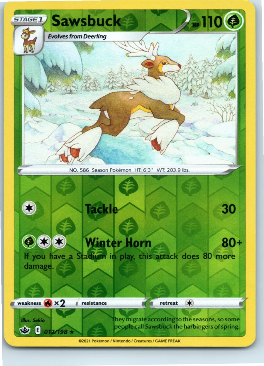 Sawsbuck 012/198 front, the actual card for sale