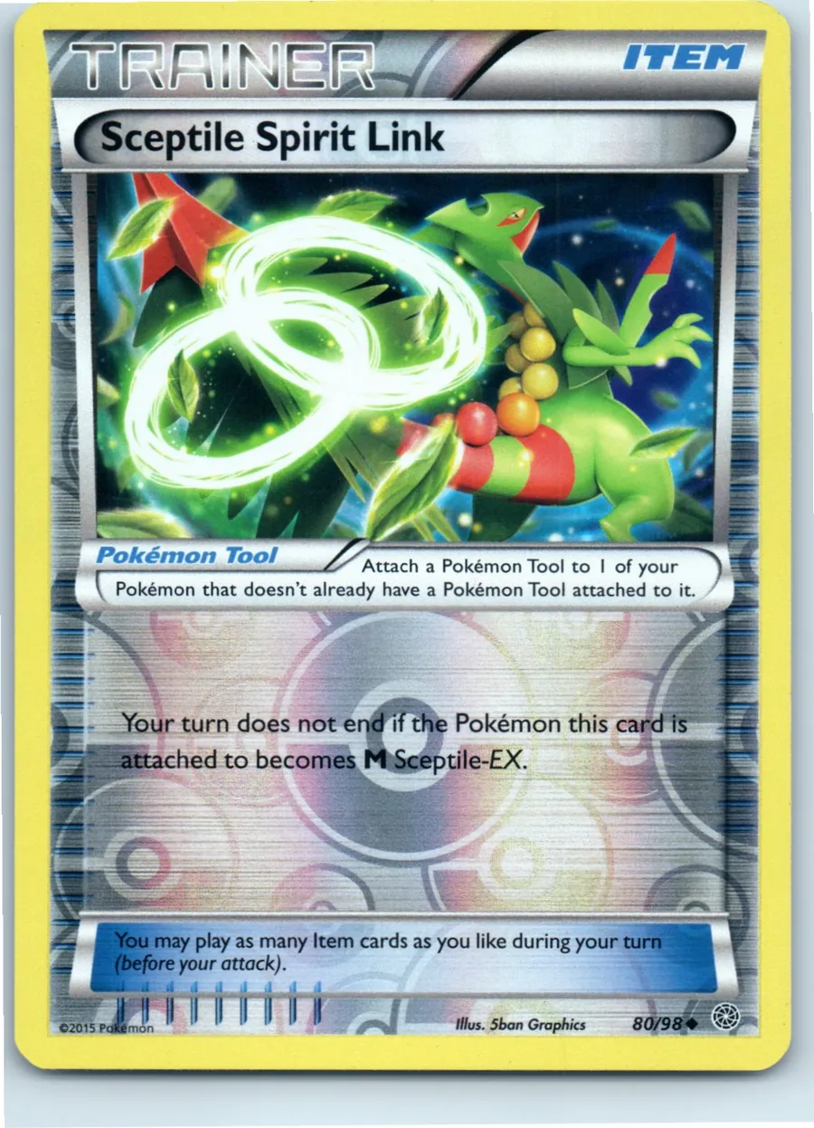 Sceptile Spirit Link 80/98 front, the actual card for sale