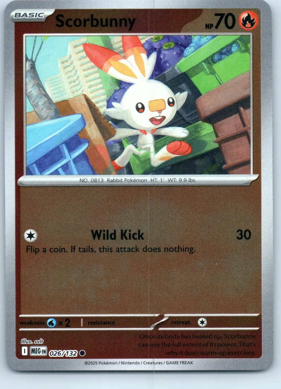 Scorbunny 026/132 front, the actual card for sale