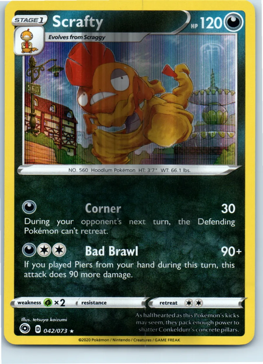 Scrafty 42/73 front, the actual card for sale
