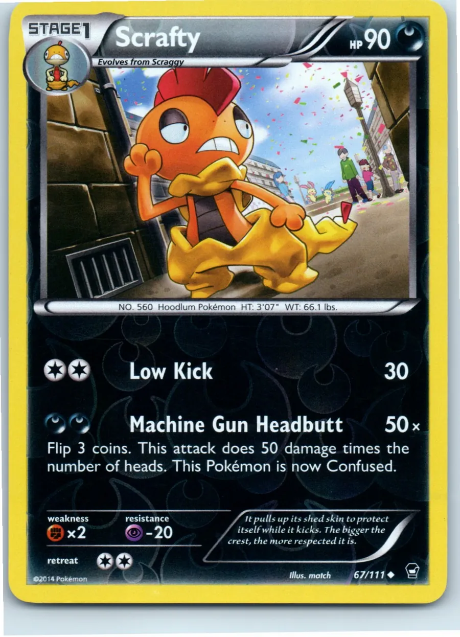 Scrafty 67/111 front, the actual card for sale