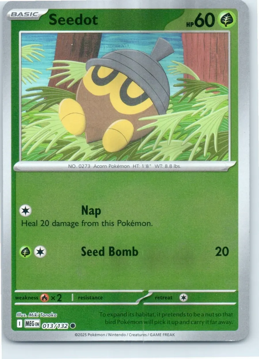 Seedot 013/132 front, the actual card for sale