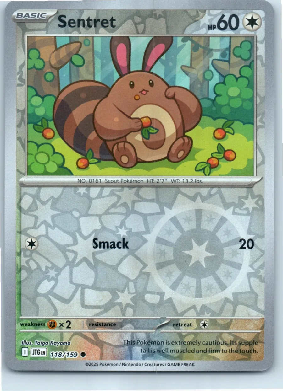 Sentret 118/159 front, the actual card for sale