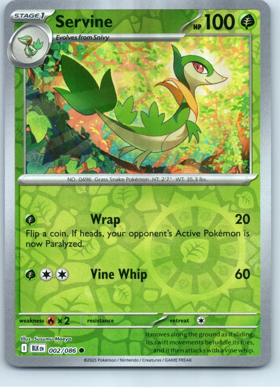 Servine 002/086 front, the actual card for sale