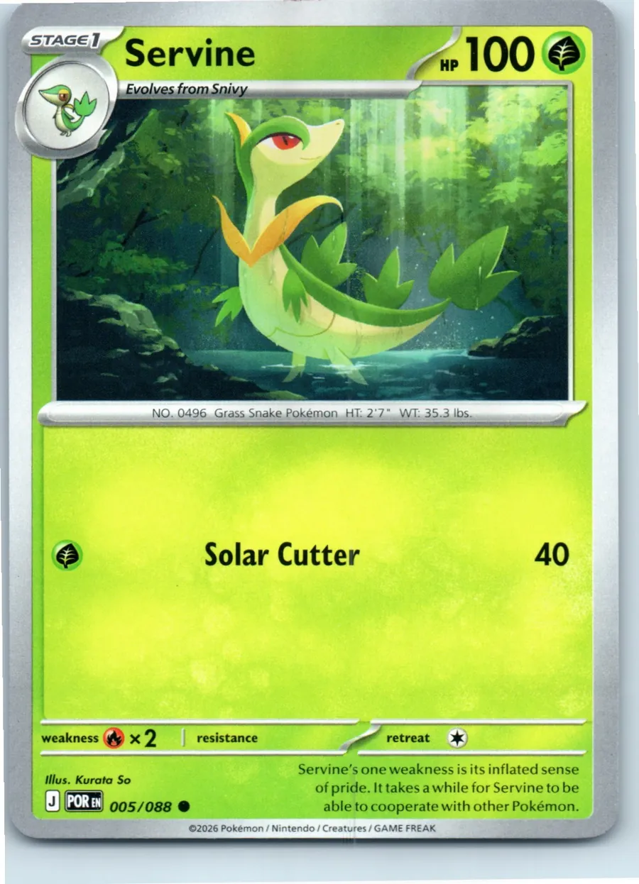 Servine 005/088 front, the actual card for sale