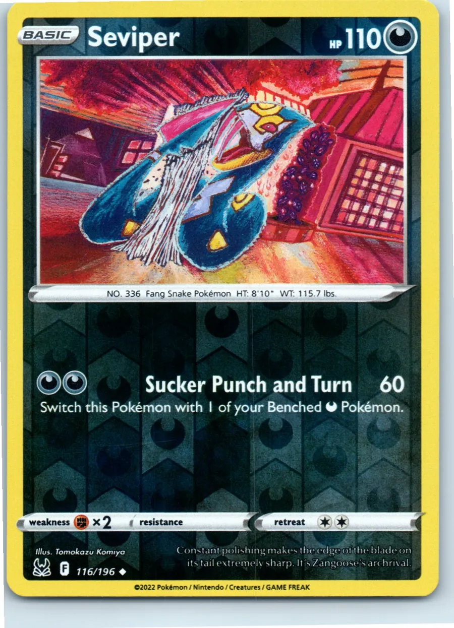 Seviper 116/196 front, the actual card for sale