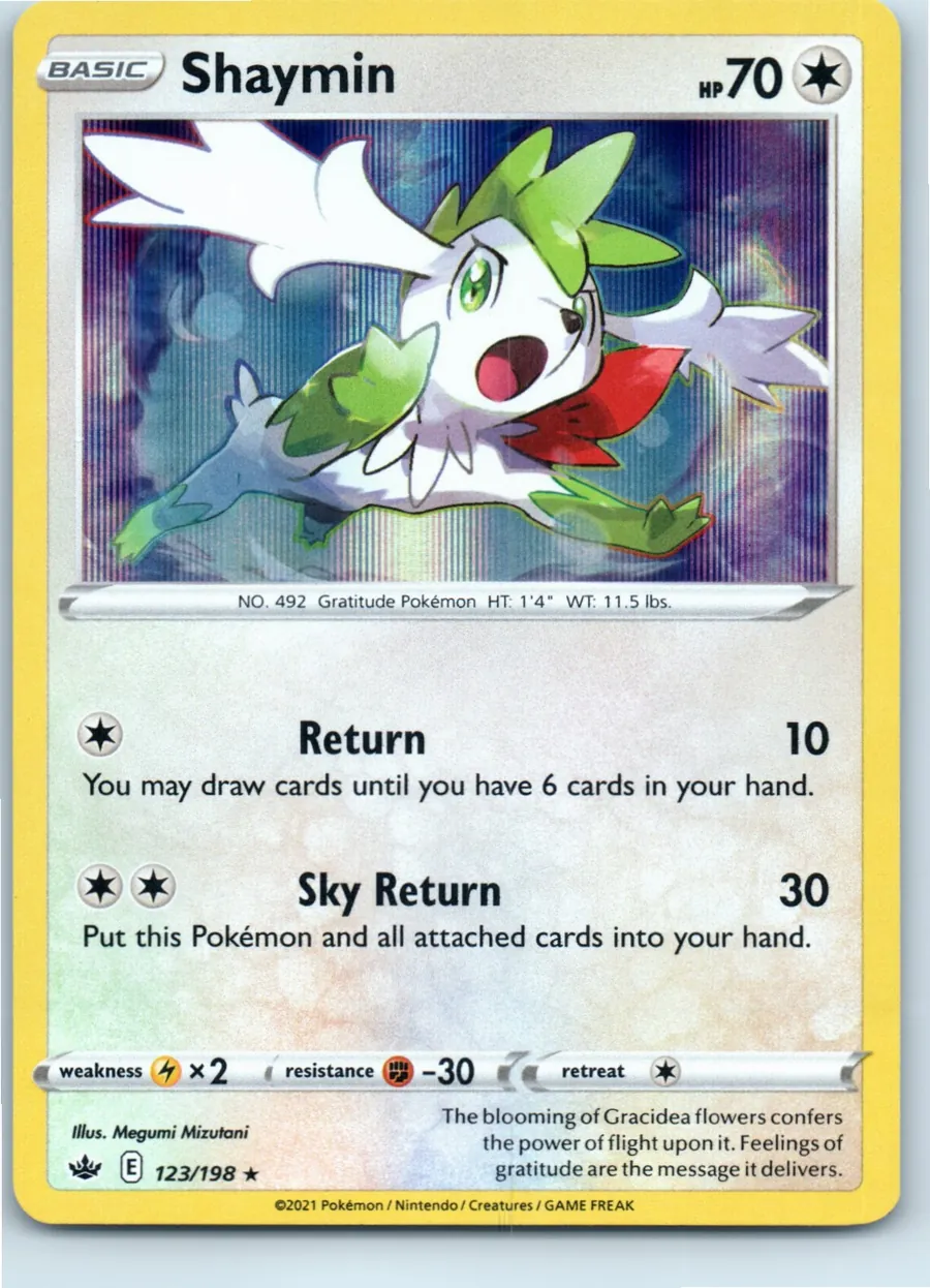 Shaymin 123/198 front, the actual card for sale