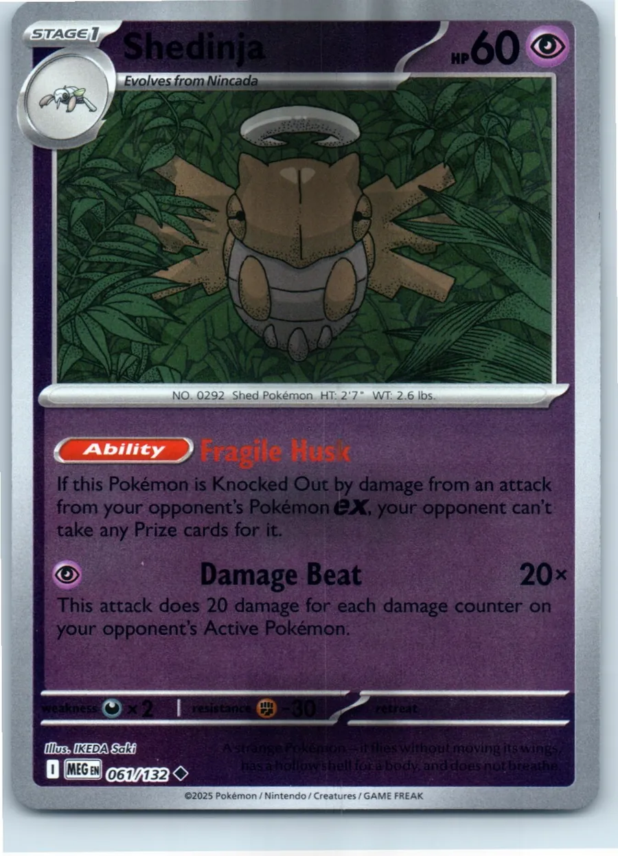 Shedinja 061/132 front, the actual card for sale