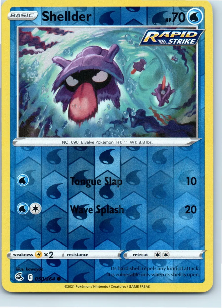 Shellder 050/264 front, the actual card for sale